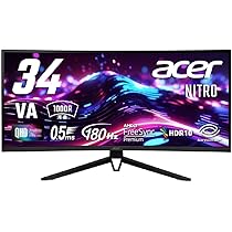 Amazon.co.jp: Acer Nitro 湾曲 ゲーミングモニター 34インチ